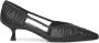 Bibi Lou Zwarte Leren Hakken Pumps V-Hals Stijl - Thumbnail 1