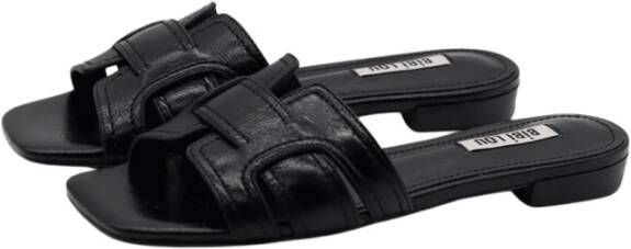 Bibi Lou Zwarte platte sandalen voor dames Zwart Dames
