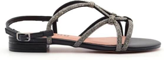 Bibi Lou Zwarte Strass Gekruiste Sandalen