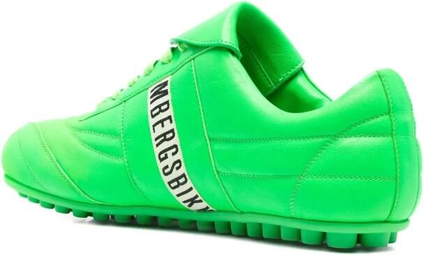 Bikkembergs Fluorescerend Groene Leren Veterschoenen