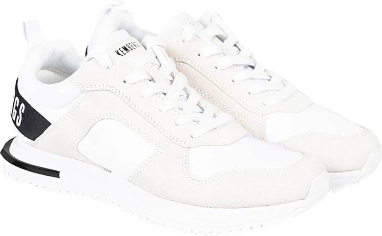 Bikkembergs Veterschoenen met logo zool White Dames