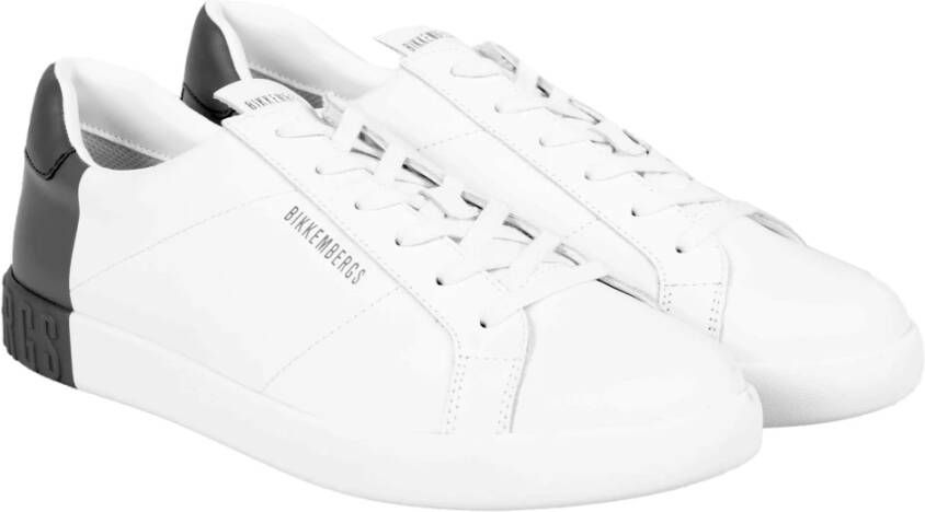 Bikkembergs Vetersneakers met contrastdetail White Heren Schoenen