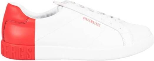 Bikkembergs Vetersneakers met Contrasterende Achterkant White Heren