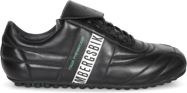 Bikkembergs Zwarte Leren Sneakers Sportieve Elegantie
