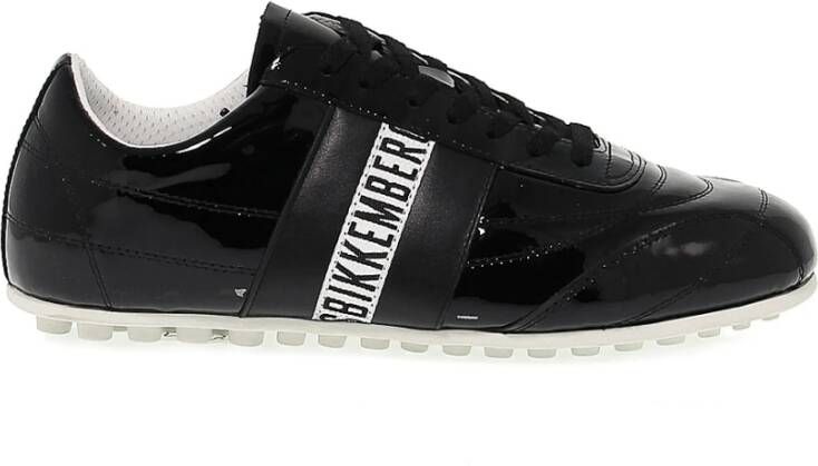 Bikkembergs Zwarte Patent Sneakers voor Vrouwen Zwart Dames