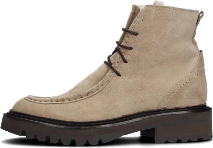 Billi Bi Beige Enkellaarsjes met Strak Design Beige Dames