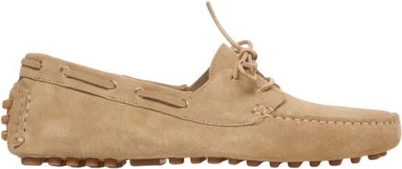 Billi Bi Beige Suède Bootschoenen met Strik