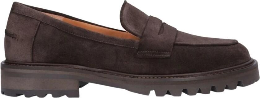 Billi Bi Bruine Suède Loafer met Uitsnijding