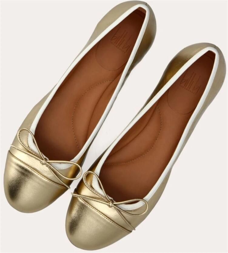 Billi Bi Gouden Nappa Ballerina Schoen - Foto 3