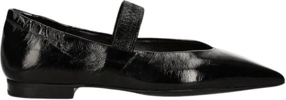 Billi Bi Zwarte Leren Ballet Flats Elegante Stijl Black Dames