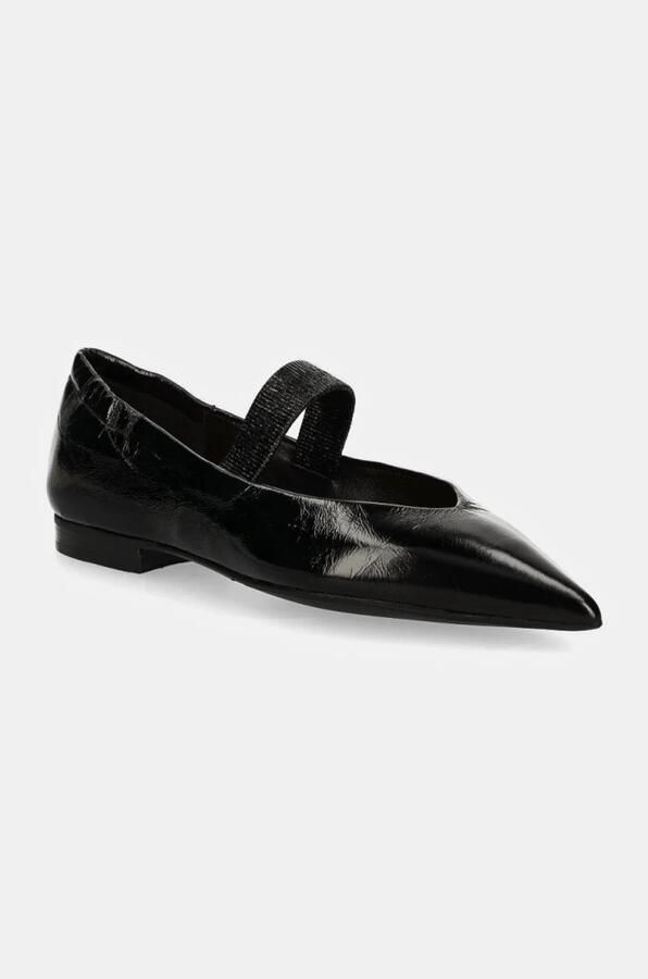 Billi Bi Zwarte Leren Ballet Flats Elegante Stijl Black Dames - Foto 2