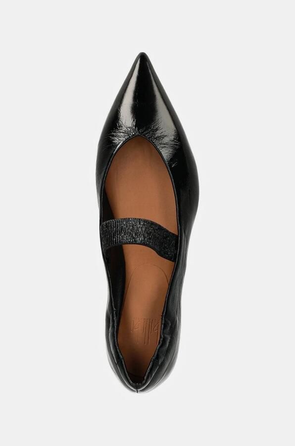 Billi Bi Zwarte Leren Ballet Flats Elegante Stijl Black Dames - Foto 4