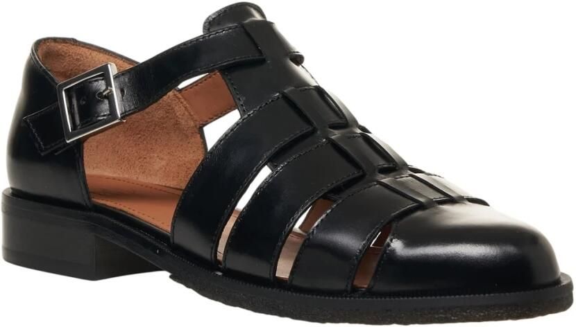 Billi Bi Zwarte leren sandalen met enkelband - Foto 2