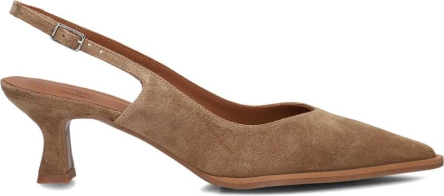 Billi Bi Bruine Suède Dames Slingback Schoenen Brown Dames