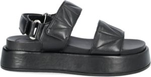 Billi Bi Chunky Leren Sandalen Zwart Dames