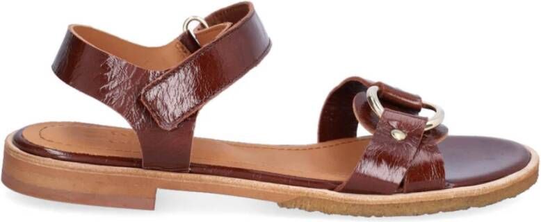 Billi Bi Flat Sandals Brown Dames