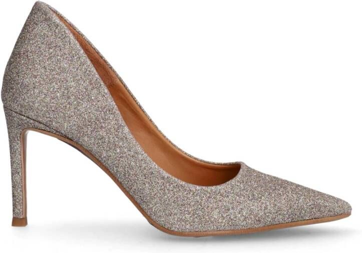 Billi Bi Glitter Puntige Neus Stiletto Pumps Gray Dames