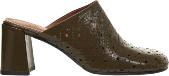 Billi Bi Groene Lakleren Vierkante Neus Pumps