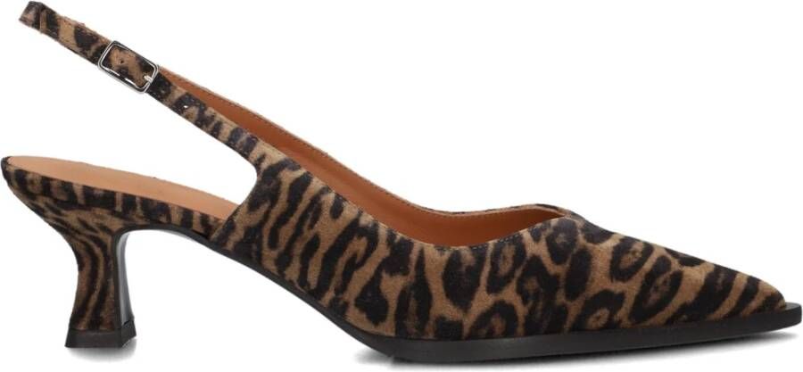 Billi Bi Luipaard Slingbacks Schoenen Brown Dames