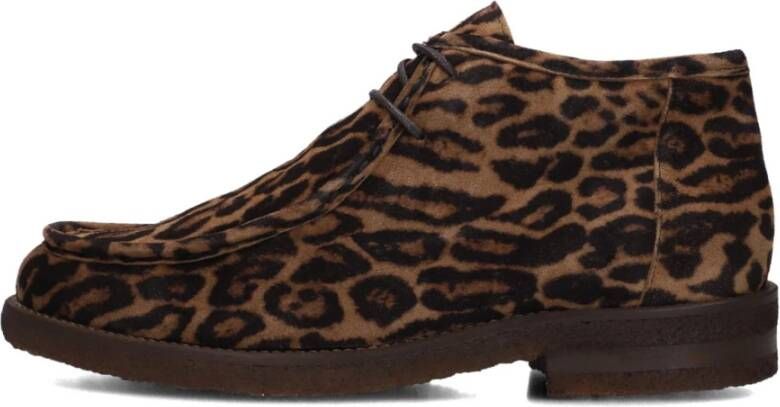 Billi Bi Luipaardprint Veterschoenen