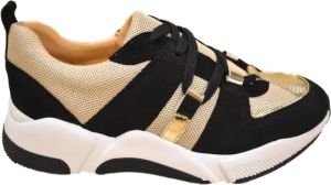 Billi Bi Mega Coole Sneakers met Gouden Details Beige Dames