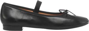 Billi Bi Zwarte Slip-On Leren Ballerina`s Aw23 Zwart Dames