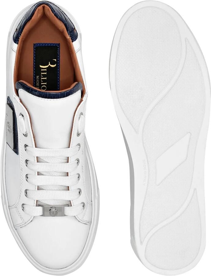 Billionaire Croco Printed Nappa Leather Lo-Top Sneakers