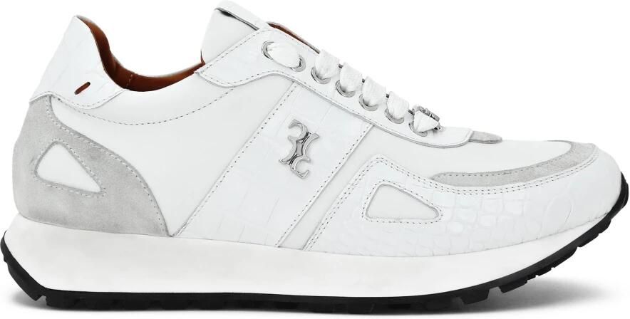 Billionaire Croco Printed Nubuck & Suede Runner