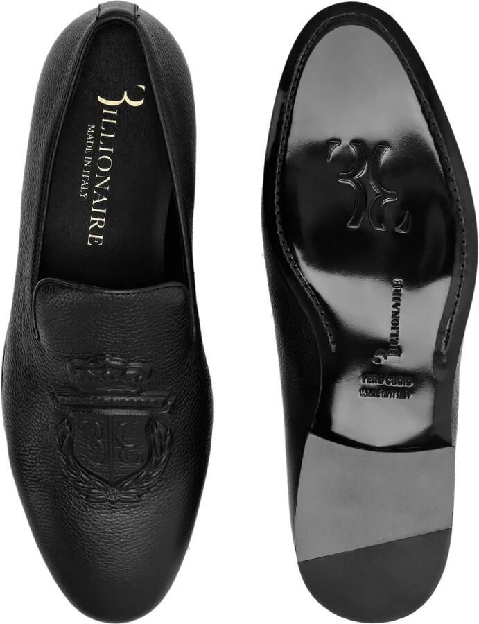 Billionaire Leather Loafers Crest