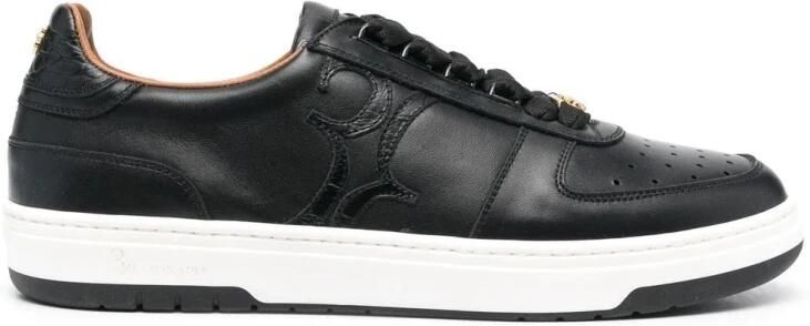 Billionaire Zwarte leren casual trainers sneakers