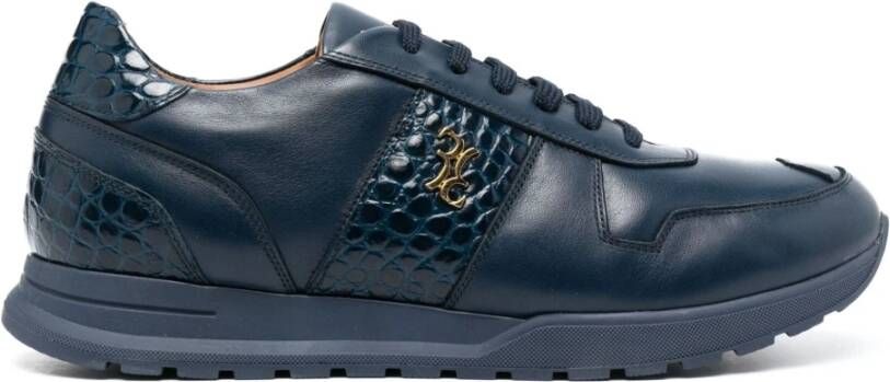 Billionaire Blauwe Lo-Top Casual Sneakers