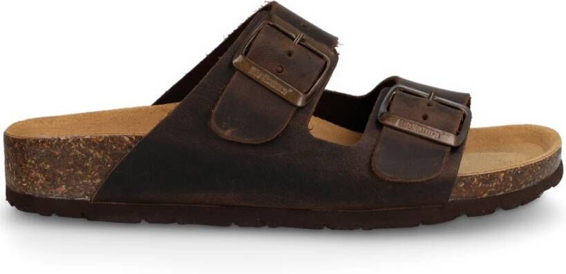 BioNatura Zwarte Leren Sandalen