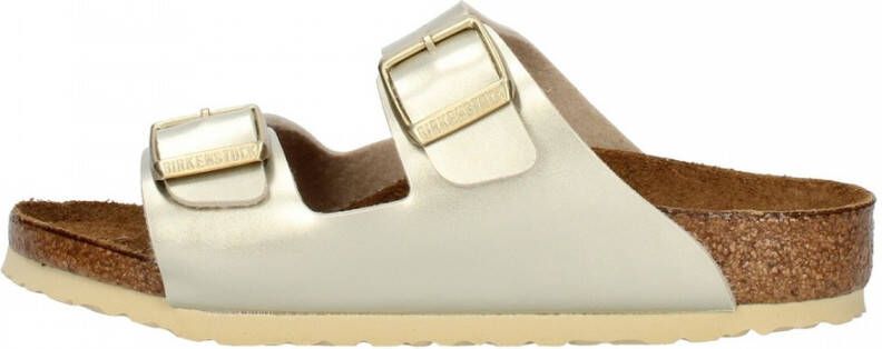 Birkenstock Arizona Kids Slippers Electric Metallic Gold Narrow fit | Goud | Imitatieleer - Foto 9