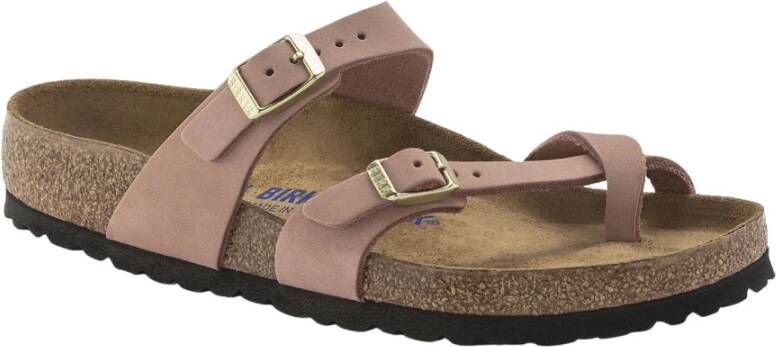 Birkenstock Anatomische Leren Slippers Roze Dames