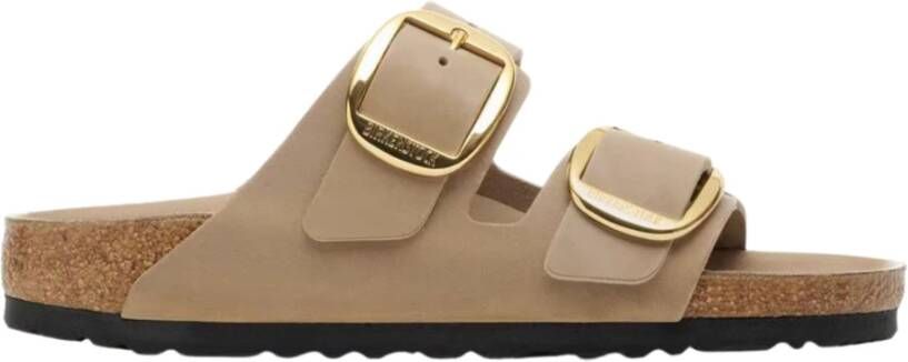 BIRKENSTOCK Slippers Dames Arizona Big Buckle Maat: 38 Materiaal: Nubuck Kleur: Beige - Foto 9