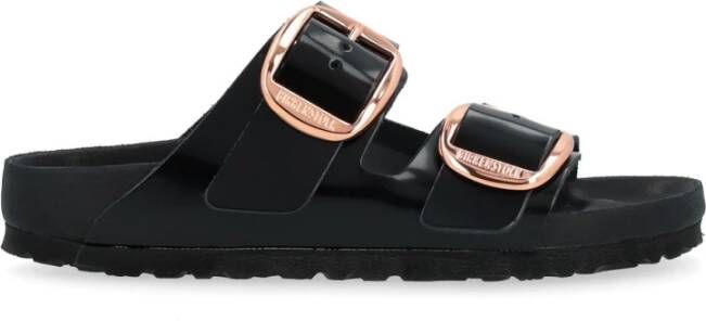 Birkenstock Sandalen Arizona Big Buckle High Shine Black Sandal in zwart