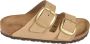 Birkenstock Arizona Big Buckle Nubuck Leder Sandalen Beige Dames - Thumbnail 1