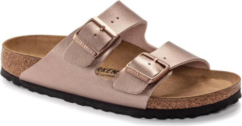 Birkenstock Arizona Birko-Flor Koperen Slippers Brown Dames
