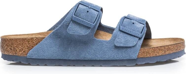 Birkenstock Arizona Blauwe Lederen Sandalen Blue