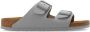 Birkenstock Antiek Wit Suède Leren Sliders White Heren - Thumbnail 8