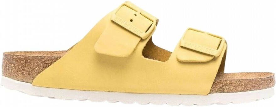 Birkenstock Smalle Glissi?res Sandalen Geel Dames