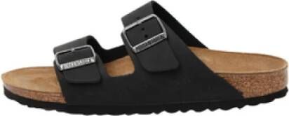 Birkenstock Arizona Zwart Geolied Leren Sandaal Black Unisex