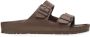Birkenstock Chocoladebruine Dubbele Band Sandalen Brown Unisex - Thumbnail 3