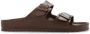 Birkenstock Chocoladebruine Dubbele Band Sandalen Brown Unisex - Thumbnail 19