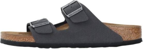Birkenstock Slippers ARIZONA VELVET GRAY BIRKIBUC CALZ S