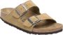 Birkenstock Arizona Lederen Slippers Beige - Thumbnail 5