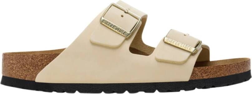 BIRKENSTOCK Arizona Nubuck Ecru narrow Beige Nubuck Plateau sandalen Dames - Foto 7