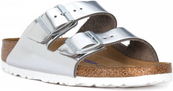 Birkenstock Arizona Dames Slippers Metallic Silver Narrow fit | Zilver | Leer - Foto 10