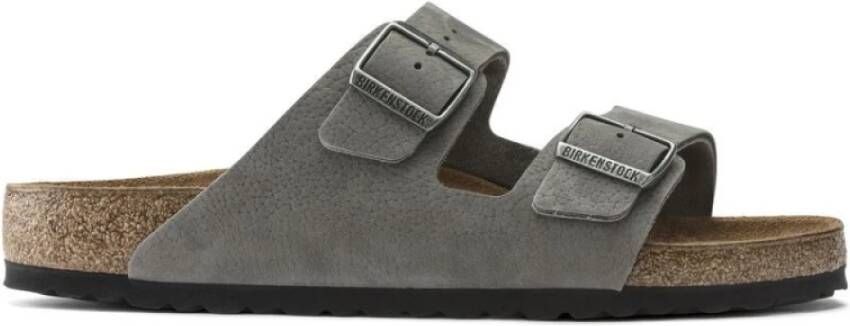 Birkenstock Arizona Nu Desert Buck Whale Grey Sandalen Grijs Heren