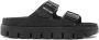 Birkenstock Zwarte Leren Verstelbare Strap Sandalen Black Dames - Thumbnail 11